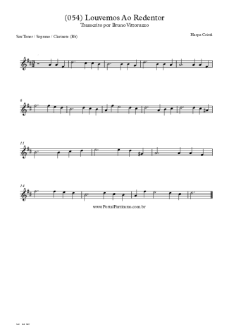 28403 Sheet music - (054) Louvemos Ao Redentor - Clarinet (Bb)