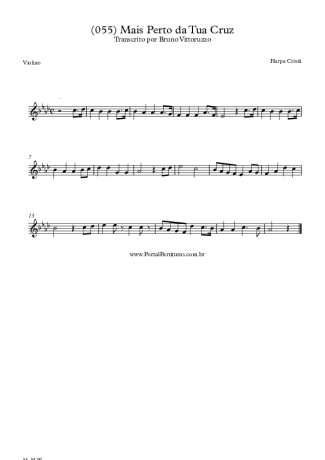 20419 Sheet music - (055) Mais Perto Da Tua Cruz - Violin