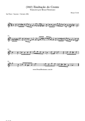 28408 Sheet music - (060) Exultação Do Crente - Clarinet (Bb)
