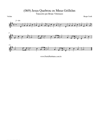 25752 Sheet music - (069) Jesus Quebrou Os Meus Grilhões - Violin