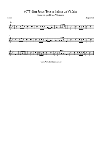 25818 Sheet music - (075) Em Jesus Tens A Palma Da Vitória - Violin