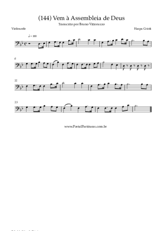 31689 Partitur - (144) Vem à Assembleia De Deus - Cello
