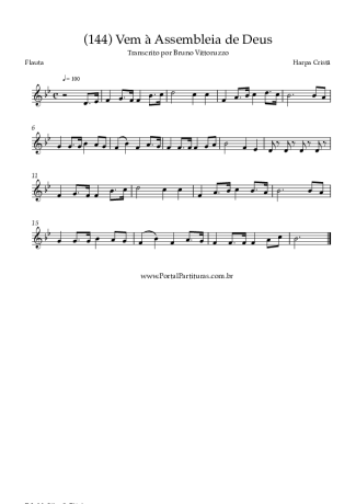 31680 Partitur - (144) Vem à Assembleia De Deus - Seruling Flute