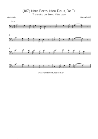 32967 Noter - (187) Mais Perto Meu Deus De Ti - Cello