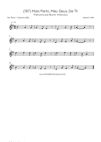 32960 Noter - (187) Mais Perto Meu Deus De Ti - Tenor/Sopransaxofon