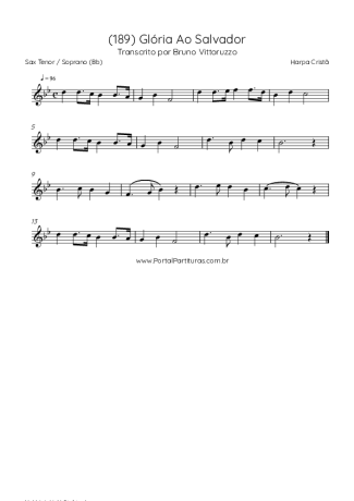 32984 Partitur - (189) Glória Ao Salvador - Saksofon Tenor/Soprano