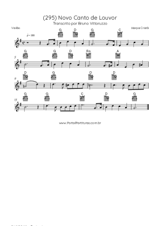 39842 Partitur - (295) Novo Canto De Louvor - Gitar Akustik