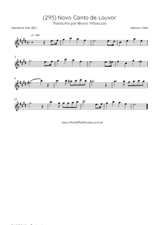39838 Partitur - (295) Novo Canto De Louvor - Saksofon Alto
