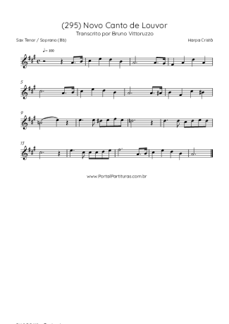 39837 Partitur - (295) Novo Canto De Louvor - Saksofon Tenor/Soprano
