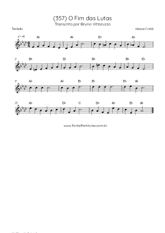 42980 Sheet music - (357) O Fim Das Lutas - Keyboard