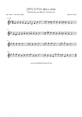 42978 Sheet music - (357) O Fim Das Lutas - Tenor Saxophone Soprano (Bb)