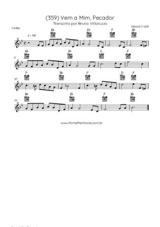 43007 Sheet music - (359) Vem A Mim Pecador - Acoustic Guitar