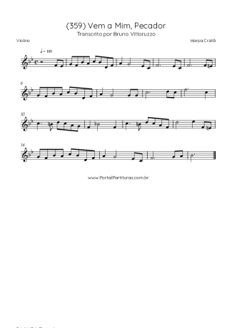 43008 Sheet music - (359) Vem A Mim Pecador - Violin