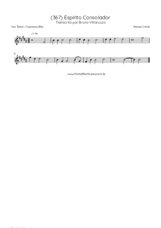 43098 Sheet music - (367) Espírito Consolador - Tenor Saxophone Soprano (Bb)