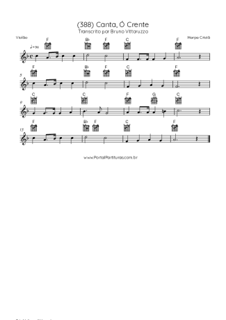 42875 Noter - (388) Canta Ó Crente - Akustisk Gitarr