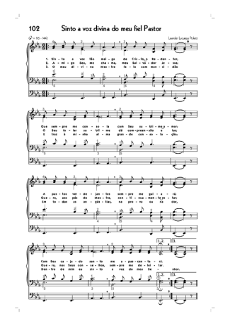 18745 Sheet music - (102) Sinto A Voz Divina Do Meu Fiel Pastor - Organ