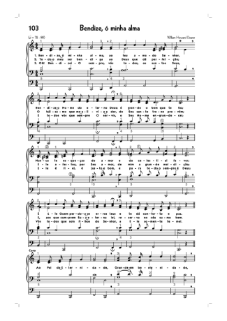 18746 Sheet music - (103) Bendize Ó Minha Alma - Organ
