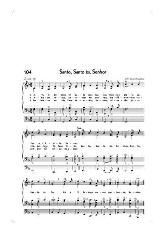 18747 Sheet music - (104) Santo Santo És Senhor - Organ