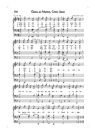 18757 Partitura - (114) Clama Ao Mestre Cristo Jesus - Órgano