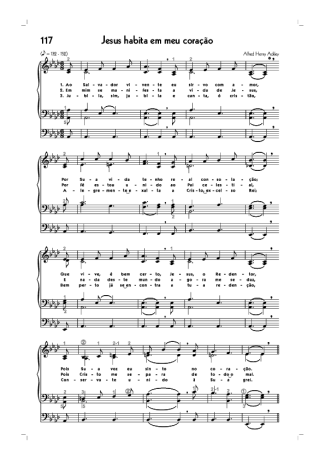 18760 Partitura - (117) Jesus Habita Em Meu Coração - Órgano