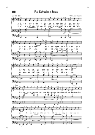 18761 Partitura - (118) Fiel Salvador É Jesus - Órgano