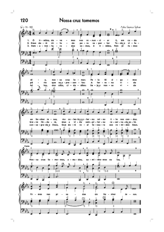 18763 Partitura - (120) Nossa Cruz Tomemos - Órgano
