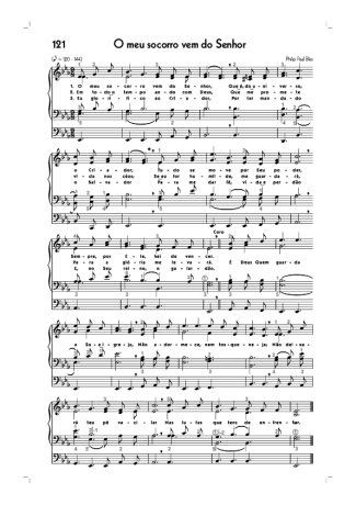 18764 Partitura - (121) O Meu Socorro Vem Do Senhor - Órgano