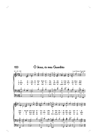 18766 Partitura - (123) Ó Jesus És Meu Guardião - Órgano