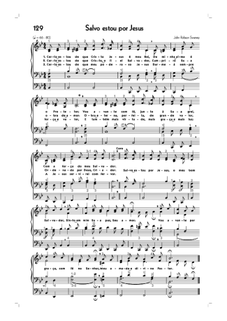 18772 Partitur - (129) Salvo Estou Por Jesus - Organ