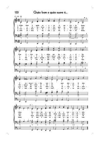 18776 Partitur - (133) Quão Bom E Quão Suave É - Organ