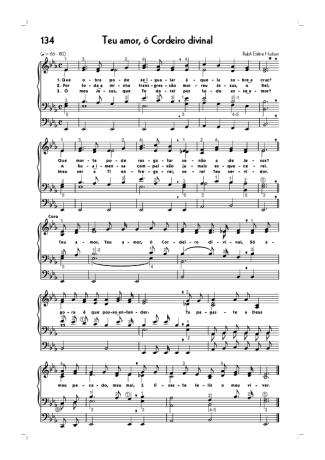 18777 Partitur - (134) Teu Amor Ó Cordeiro Divinal - Organ