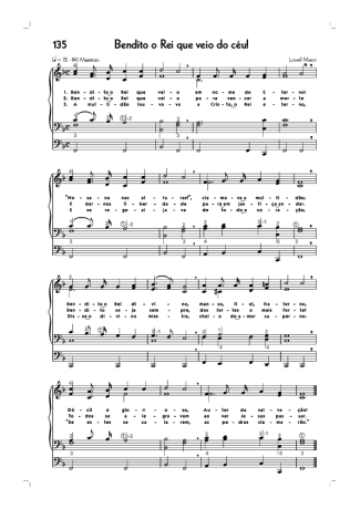 18778 Partitur - (135) Bendito O Rei Que Veio Do Céu - Organ
