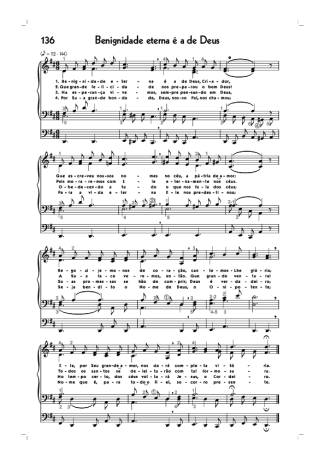 18779 Partitur - (136) Benignidade Eterna É A De Deus - Organ