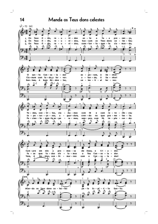 18596 Partitur - (14) Manda Os Teus Dons Celestes - Organ