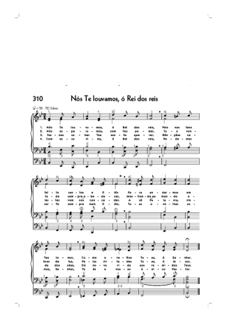 18950 Noter - (310) Nós Te Louvamos Ó Rei Dos Reis - Orgel