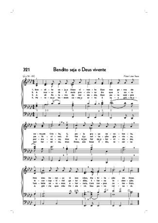 18961 Noter - (321) Bendito Seja O Deus Vivente - Orgel