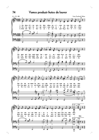 18717 Partitur - (74) Vamos Produzir Frutos De Louvor - Organ