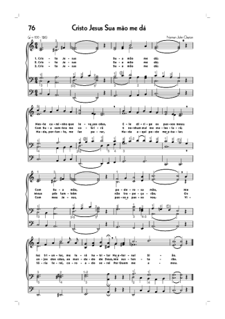18719 Partitur - (76) Cristo Jesus Sua Mãe Me Dá - Organ