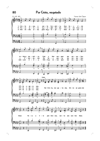 18723 Partitur - (80) Por Cristo Resgatado - Organ