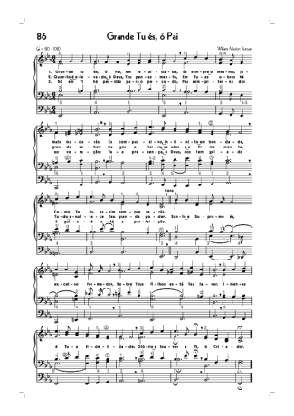 18729 Partitur - (86) Grande Tu És Ó Pai - Organ