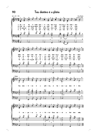 18733 Partitur - (90) Teu Destino É A Glória - Organ