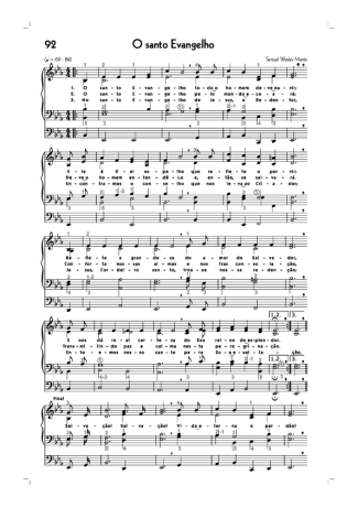 18735 Partitur - (92) O Santo Evangelho - Organ