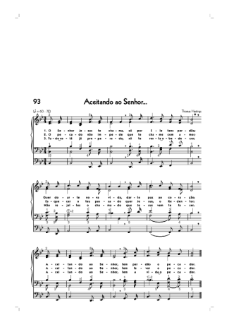 18736 Partitur - (93) Aceitando Ao Senhor... - Organ