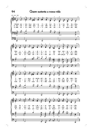 18737 Partitur - (94) Quem Sustenta A Nossa Vida - Organ