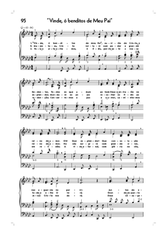 18738 Partitur - (95) Vinde Ó Benditos De Meu Pai - Organ