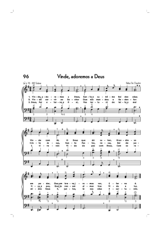 18739 Partitur - (96) Vinde Adoremos A Deus - Organ