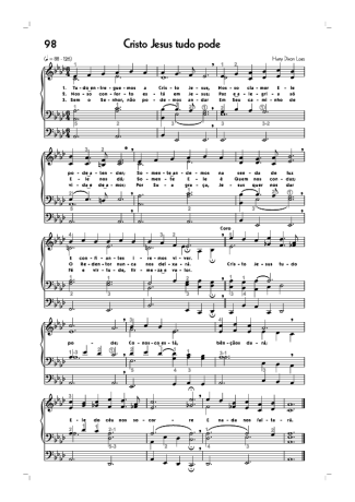 18741 Partitur - (98) Cristo Jesus Tudo Pode - Organ