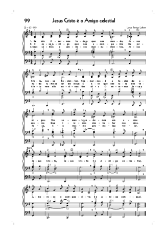 18742 Partitur - (99) Jesus Cristo É O Amigo Celestial - Organ