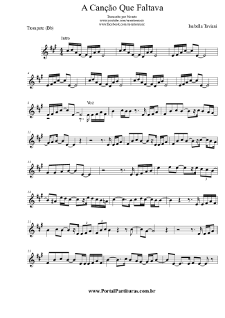 3500 Sheet music -  A Canção Que Faltava - Trumpet