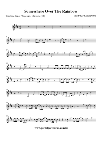 2078 Sheet music - Somewhere Over The Rainbow - Tenor Saxophone Soprano (Bb)